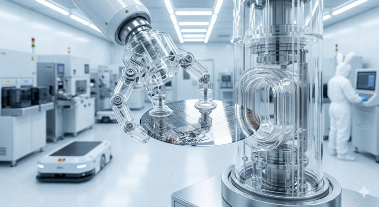 high-purity-fused-quartz-robot-arm-semiconductor-wafer-processing